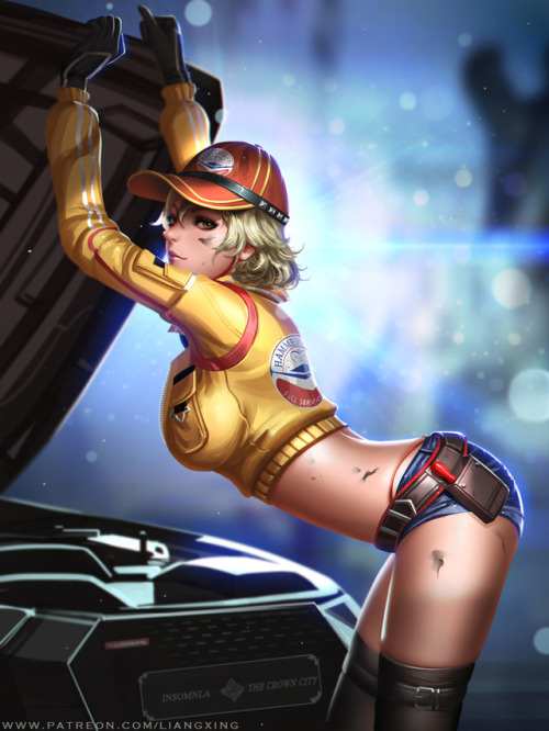 liang-xing:  CindyNow, who can hand me the wrench? Fan art for Final Fantasy XV~ Patreon：https://www.patreon.com/liangxing Gumroad：https://gumroad.com/liangxing