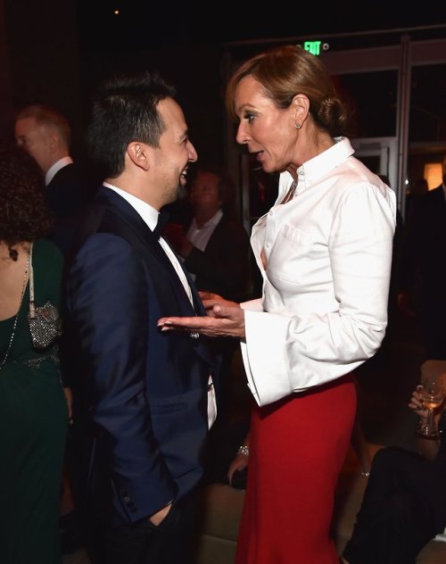 keepingupwithlinmanuel: Lin and Allison Janney at the Vanity Fair Oscars Party 2018 [Photo credit: L