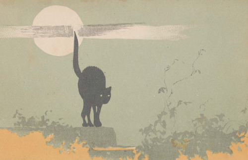 clawmarks:Cat at Night (Yoru no neko) - Hôgai - late Meiji era - via MFA Boston