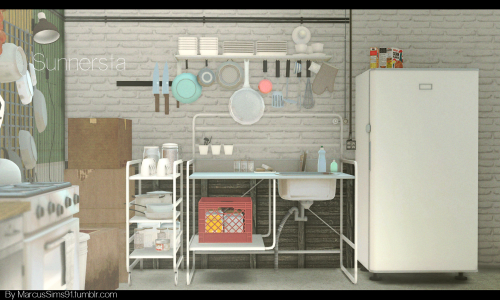 SunnerstaHere’s a kitchen set I threw together. I didn’t get to do everything I wanted with this set