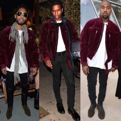 freshtastics:  Miguel, A$AP Rocky, and Kanye