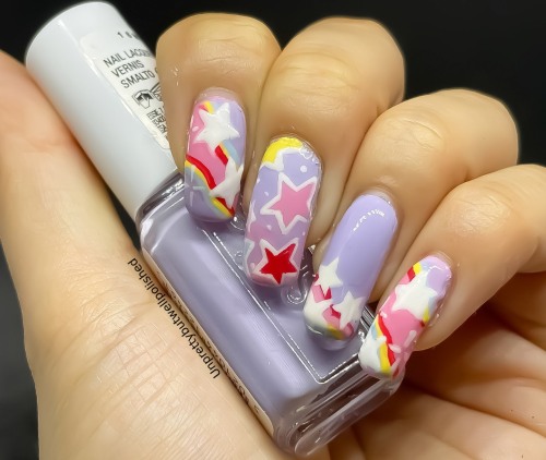 COLORFUL STARS AND RAINBOW ~I have a nail art full of stars for you today! I really like designs wit