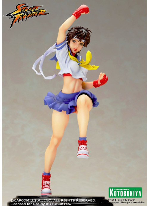 Here comes the next Bishoujo statue from Kotobukiya - Street Fighter’s Sakura!Preorder her her