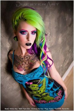 Neon Lime Xpost Rgirlswithneonhair #Makeupfetish