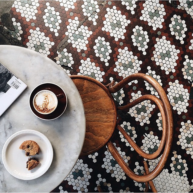 stylebychristie:  quick stop at ost cafe for a traditional afternoon latte &lt;3 