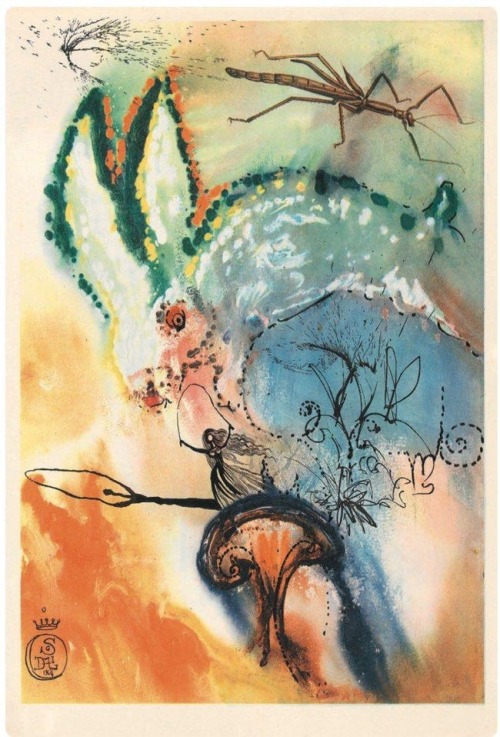 wtxch:Salvador Dalí’s illustration for Alice In Wonderland,1969.