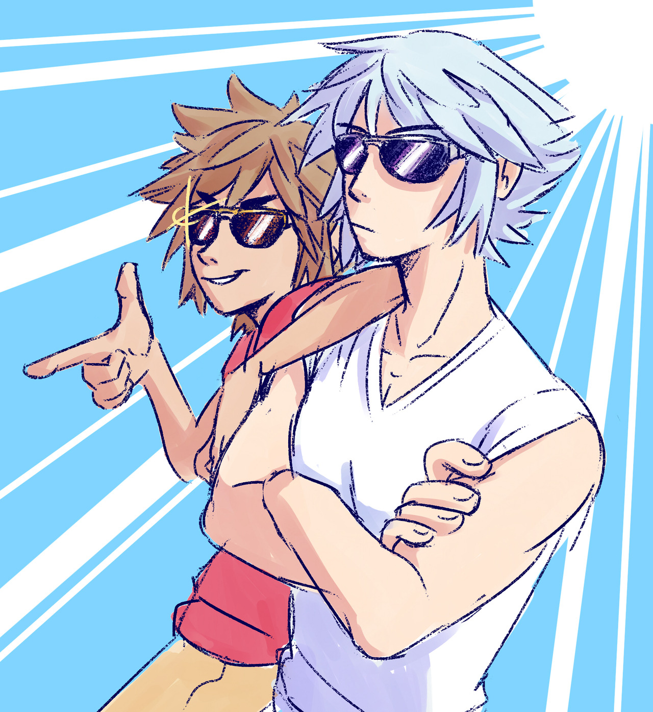 nikutsuneart:  watch out for the beach police