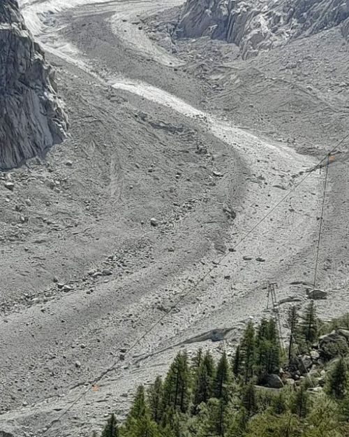 La Mer de Glace à Chamonix (Haute Savoie-France) après les canicules de l’été 2022&hellip; -  Mick Allouis Nudes &amp; Noises  