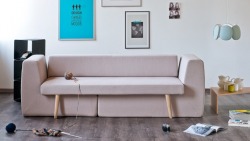 theswindlr:  One sofa turns into three seats. Excellent usage of space, proportion and design to create a truly modular and elegant solution 