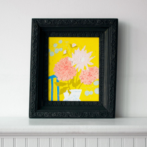 This bright and cheery painting from my Chairs show at Brunette is still available! She wants your w