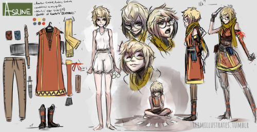 Character ref sheets (Haven’t finished planning colors for Maitus, though) for the two main characte