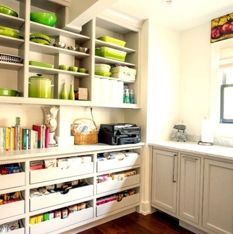 Pantry - Transitional Kitchen An Undermount Sink, Beaded Inset Cabinets, Gray Cabinets, Marble Countertops,