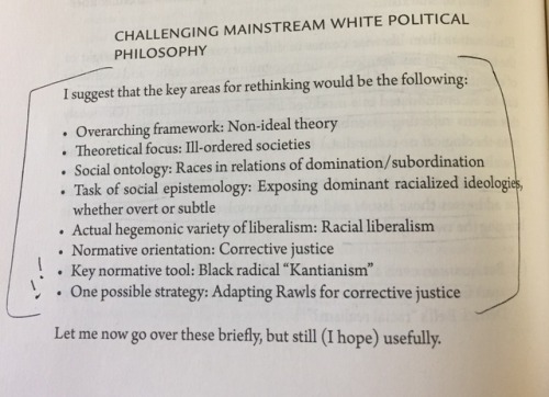 The elements of Mills’ “black radical liberalism”Charles W. Mills, Black Rights/Wh