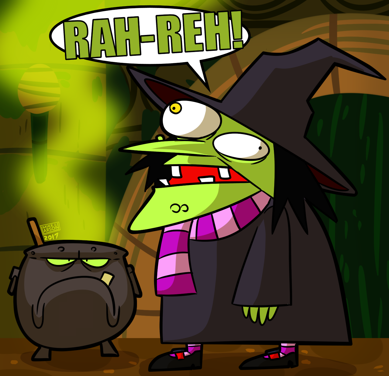 Another late Drawlloween entry. This was for yesterday’s theme, “Cauldron Crones”