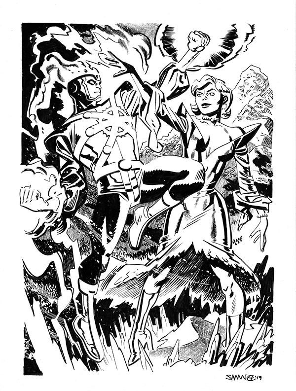 comic-art-showcase:Firestorm and Killer Frost by Chris Samnee