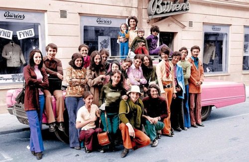 The bin Laden family on vacation in Falun, Sweden, in 1971.Osama, second from right, was 14.