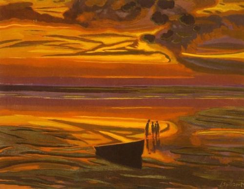 Leon Spilliaert  Golden seascape (The vocation of the apostles) 1921