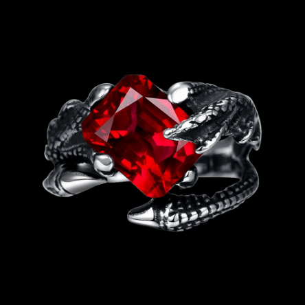 simplyshuhday:  introvertpalaceus:  Ruby Vintage Ring Red Cubic Zirconia Snakes Black