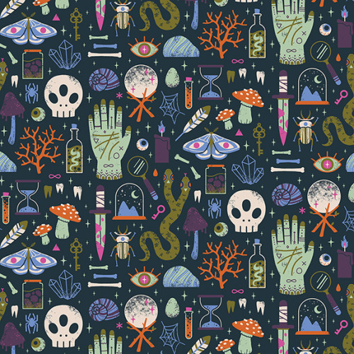 lordofmasks:Curiosities | Camille ChewA pattern inspired by a cabinet of curiosities. Available on S