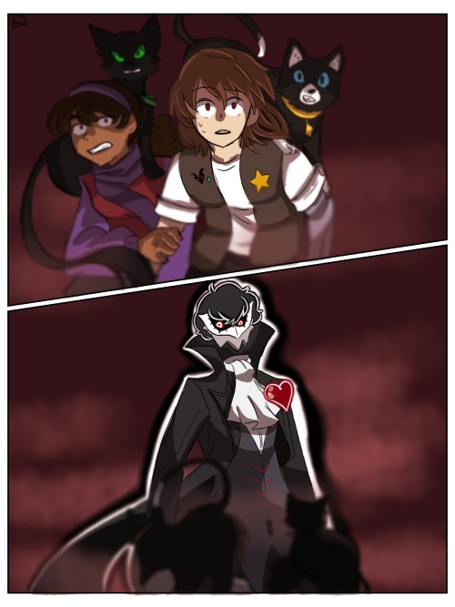 My last entry for @p5auweek, Day 7: Supernatural/Paranormal Hunter AU! Though, it’s really more of a
