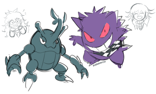 mangaken - ndrv3 x pokemon doodles