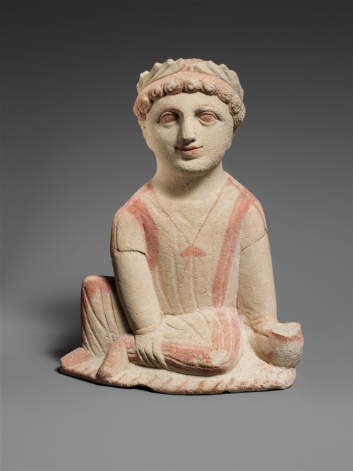 lionofchaeronea:Ancient Cypriot limestone statuette of a temple boy. Artist unknown; ca. 350-300 BCE