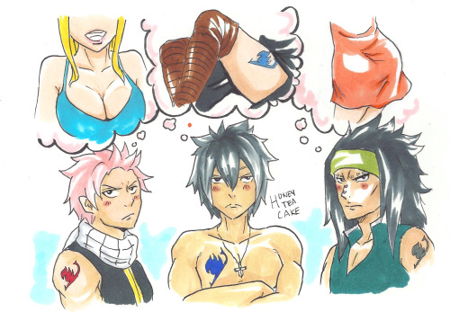hnytck:  Because Gray and Gajeel are gentlemen and Laxus is a masochist       