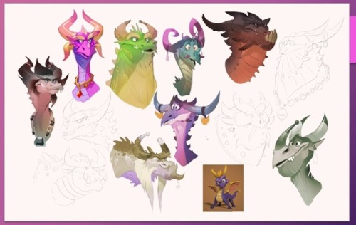 saffronaura - Spyro Reignited Trilogy Elder Dragon concept images...