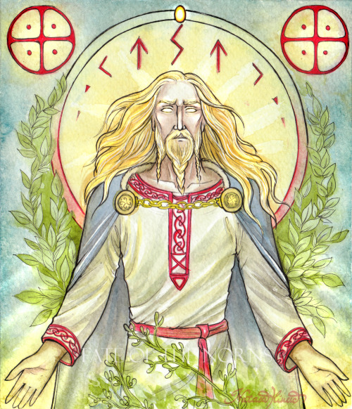 Baldr, the White god, son of Frigg and Odin.&ldquo;The second son of Odin is Baldur, and good things