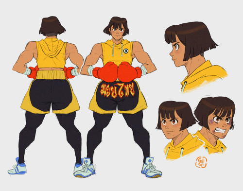 The Fighters : บี (Bee), by Gop GapWhy can’t we have more woman boxers/wrestlers designed like this,