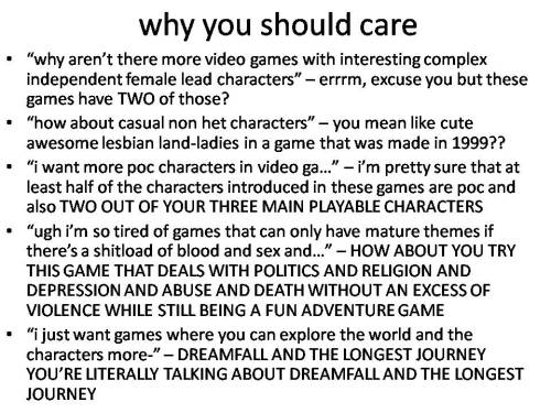 ettadunham:a totally legit presentation of why you should be playing The Longest Journey/Dreamfall g
