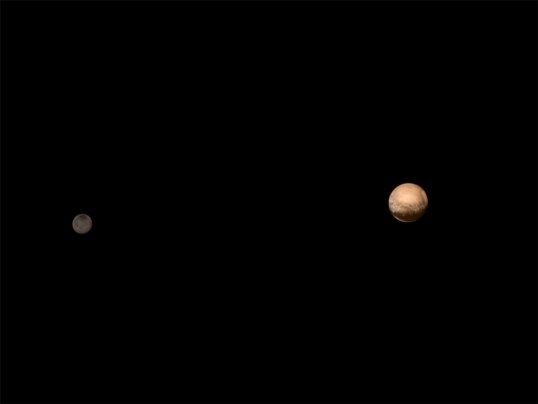 thesciencewhiz:  First ever clear image of Pluto and Charon  When New Horizons goes