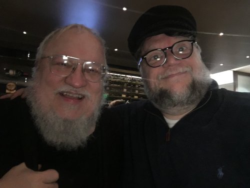 bestofgrrm: Guillermo del Toro and Grrm, sourced from del Toro’s Twitter (@RealGDT) I mean the