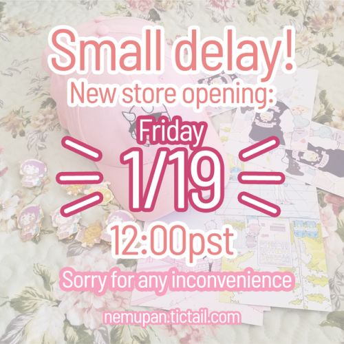 Sorry! Some things went wrong and there was a small delay.New Opening on Friday 1/19 at 12:00pst