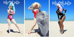 mattelodchikova:  @sheacoulee: #tbt to the time myself, @kimchi_chic , &amp; @trixiemattel all did a beach shoot by @adamouahmane for @neverlandparties in heels, in the sand, and it was only 43 degrees outside. It was the #antm challenge I had always