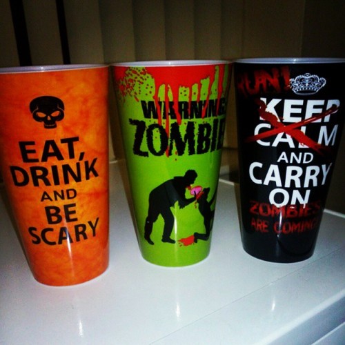 Whether you’re drinking beer, or blood… You need the right cups! #zombie #Halloween #dr