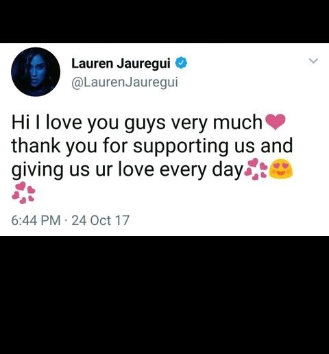 Havana Music Video Was Released October 24, 2017. On The Same Day, Lauren Jauregui Tweeted This: