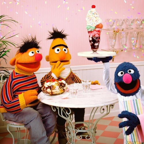 themuppetmasterencyclopedia - Bert, Ernie and Waiter Grover.
