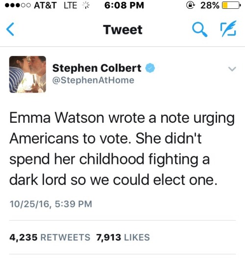ktbugee:Stephen Colbert always has the best tweets.