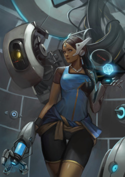 phamoz:Symmetra and GLaDOS