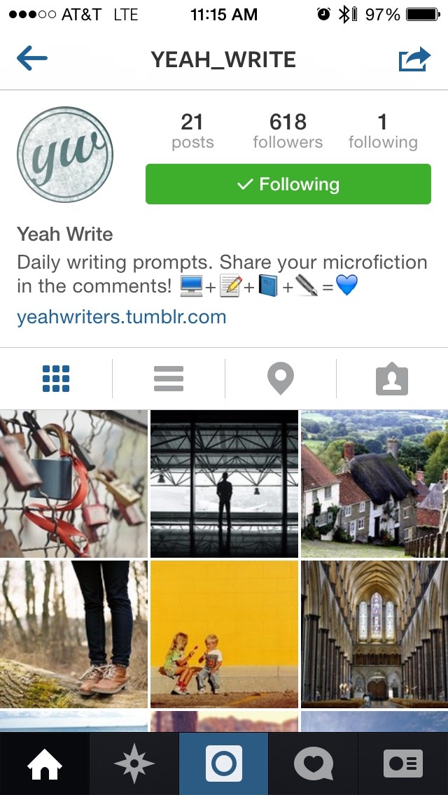 Couple new guys over on the promptstagram! Loving all the gorgeous microfics you guys have been commenting with. So cool!
instagram.com/yeah_write