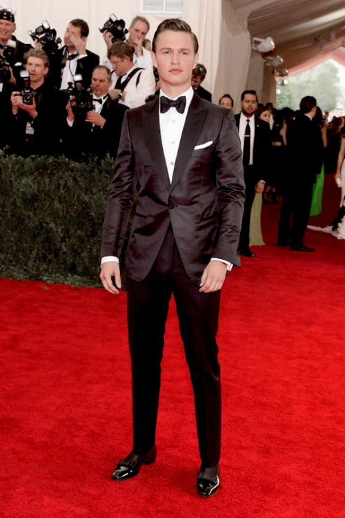 Ansel Elgort at the Met Gala 2015