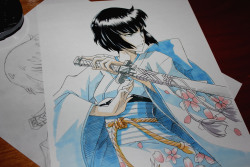 halexxxme:  angiethebunnie, here satsuki from kill la kill with a kimono, marker quicksketch… 