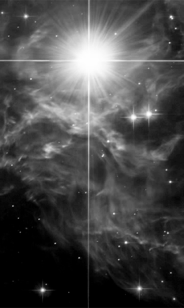Timelapse Of Cepheid Variable Star RS Puppis Taken By The Hubble Space Telescope.  Light Echoes Ripple