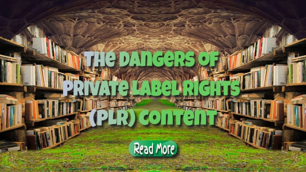 The Dangers of Private Label Rights (PLR) Content