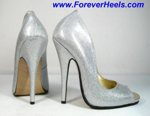 www.ForeverHeels.com Style CHB, Open Toe High Heel Pumps - Rounded Open Toes is classic and attracti