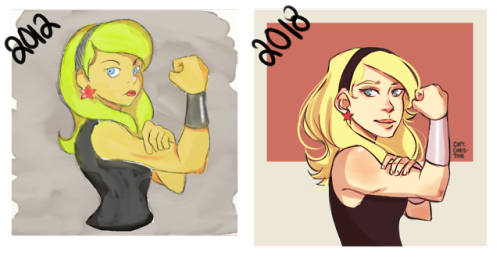 From when I first got my drawing tablet to now! I was super proud of the 2012 drawing. I was super i