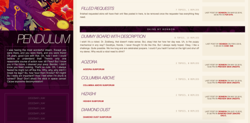 Pendulum is a lovely warm skin, free to use on Jcink forums. This skin includes:- Sidebar- Forum CFS