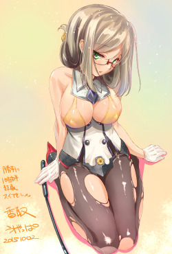 0hgir1:  lewdkancollegirls:  香取。大破「やられました…でもまだ、服は着てます…！」 by artist うげっぱ… http://ift.tt/1LpDzLY