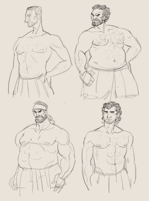 kashuan:some sketches refining my designs a lil more~ iliad/odyssey stuff as always w/ names in the 